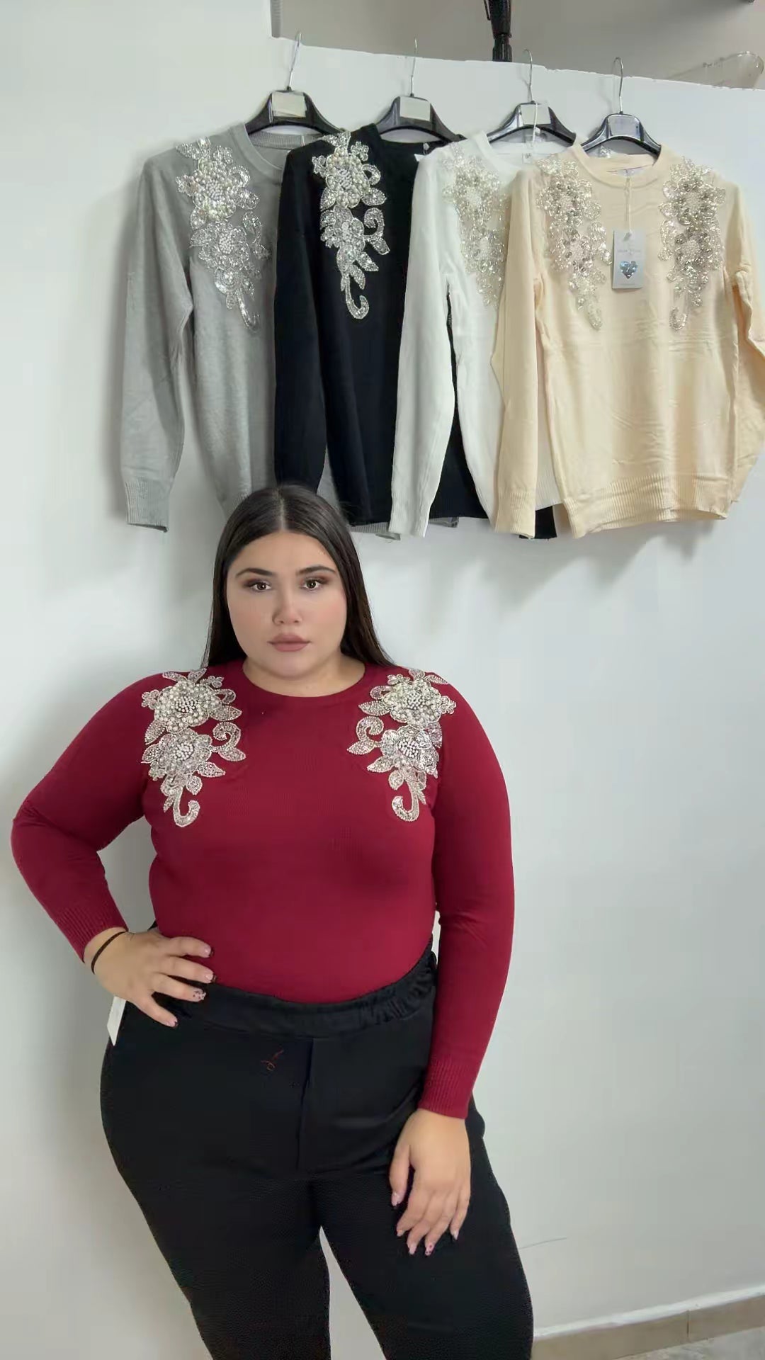 MAGLIONE BIANCA CURVY